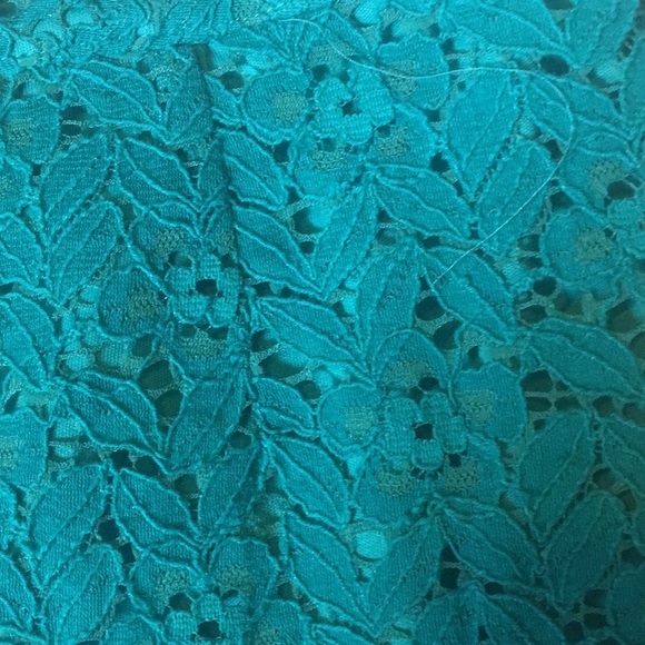 Teal lace mini skirt - Size S - Picture 3 of 4